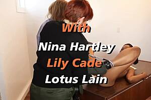 hartley, lily, cade, and lotus in a lesbian group scene