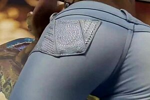 teasing turns to bent over sex and swallow