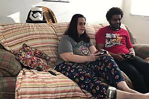 geek couple's valentines day hints at steamy oral and interracial wife fun