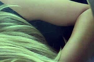 homemade tinder date gives sweet blowjob while driving, sucking that cock so sexy