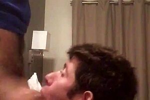 My white boy sucking mexican cock!