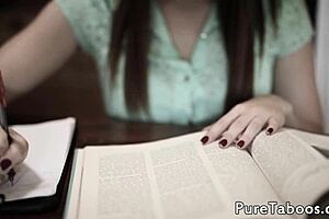 in this taboo tale, stepmom shares dick with hairy teen