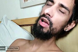 Redhead babe rides dildo in bedroom solo