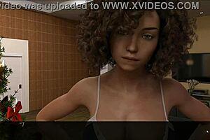 Santa Threesome With Redhead And Ebony Girl In Hentai Christmas Game