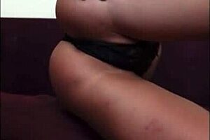 Real Amateur Uses Black Toys for Solo Fun