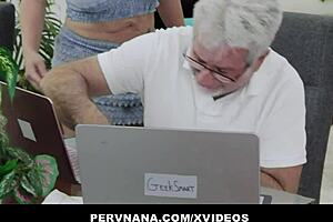 Mature Coralyn Jewel handles a massive fat cock in wild action. Her big tits bounce with every hard thrust.