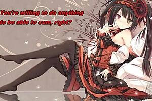 Hey, Kurumi's anime edging leads to ruined orgasm joi! 😏