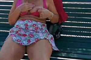 husband takes wife to playground for outdoor fun