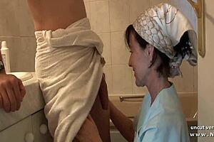 french milf feels intense pleasure seducing young guy for anal