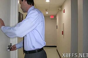 A man roughly fucks several teen girls in missionary and group action.