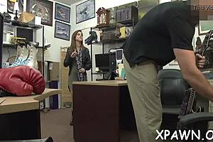 Hot doxy feels deep pleasure having sex in the shop