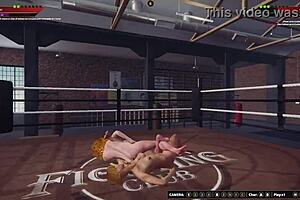 Chelci Battles Michelle in Naked 3D Wrestling