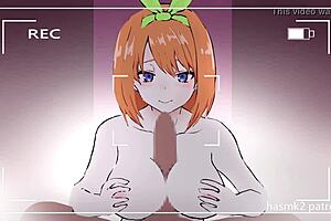 Feeling The Intense Pleasure As Yotsuba Gives A Titjob And I Cum In Her Mouth