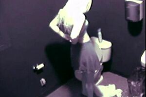 Hot Blonde In Public Toilet Fingering
