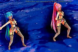 mmd r18 hybrid performs english cover dance in casual style