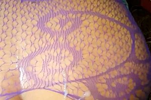 BBW Latina Squirts High in Lingerie with Surprise Cumshot Gift