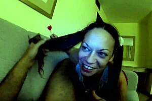 The schoolgirl is hungry for a deepthroat blowjob.