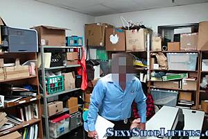 i caught this hot teen shoplifter bent over and fucked her hard in the store