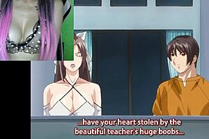 I-I fantasize about Erika's huge MILF body in this uncensored hentai anime cleavage episode 2