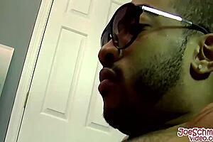 Horny gay dude sucks big black cock after rimming