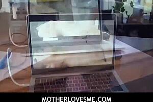 Stepmom lillith morningstar passionately seduces young stepson johnny with her big tits and pussy