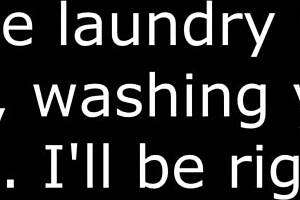 at the laundry room washing my hubbys shirts