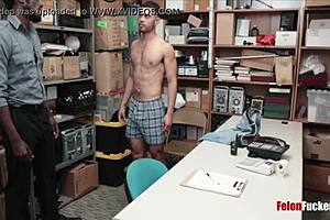 Straight stud blackmailed into gay bareback by cop