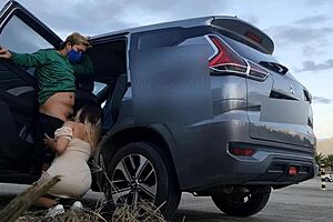 anal sex in mall parking lot with pinay lovers 😏 risky outdoor fun