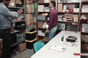 Straight stud blackmailed into gay bareback by cop