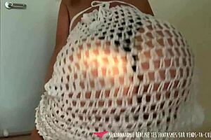 French Amateur Dances Striptease At Home