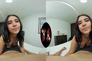 cute latin teen with big ass having bedroom sex in vr.
