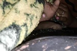 My Friend's Wife Grabs My Big Cock And Makes Me Cum With Intense Emotions While Watching A Movie