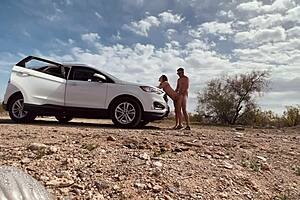 Pulled over in the desert and just went at it with wild sex!