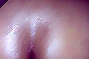 ebony wife bent over in doggystyle, ass shaking black contrast