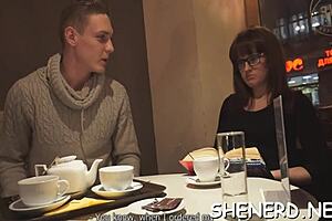 Teen Nerd In Glasses Enjoys Rough Hardcore Sex With Mature Amateur