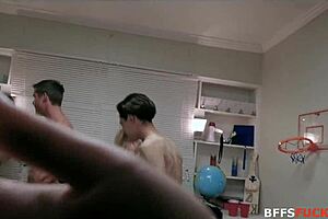 Naughty besties get caught in action