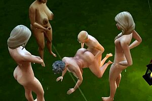 i'm playing sims 4 with a hot shemale milf giving me a blowjob and cumshot