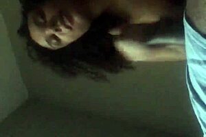 Surprising encounter with a curly-haired girl giving head to a monster cock from Tinder