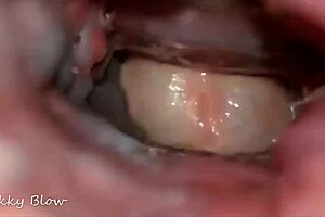 Gay couple in missionary position experiences bareback creampie from inside view in homemade setting