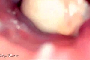 Gay couple in missionary position experiences bareback creampie from inside view in homemade setting