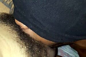 Kamilly Campos, a stunning shemale, enjoys a passionate blowjob from a muscular black man