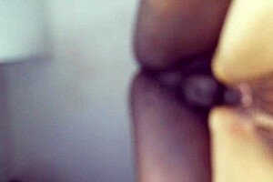 Taking naughty girl from behind with big black cock.