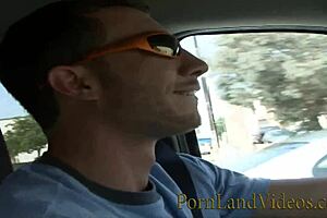 Hot brunette teen with big boobs gets fucked for cash