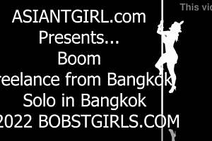 Beautiful shemale ladyboy masturbates with fingering and cock solo