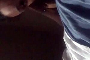 Surprising encounter with a curly-haired girl giving head to a monster cock from Tinder