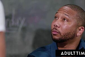 adult time - slutty collegegirl emma hix seduces her teacher into naughty classroom sex