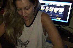 she really knows how to suck that monster cock in pov