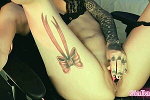 Gia Baker Teases Her Pussy With Vibrator, Squirting Solo