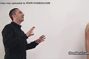 i fuck my blonde girlfriend's ass in lingerie