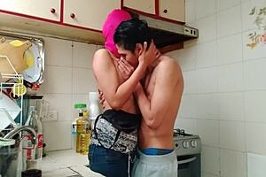 The gay guy moans loudly as he gets fucked doggy style, enjoying his ass stretched wide